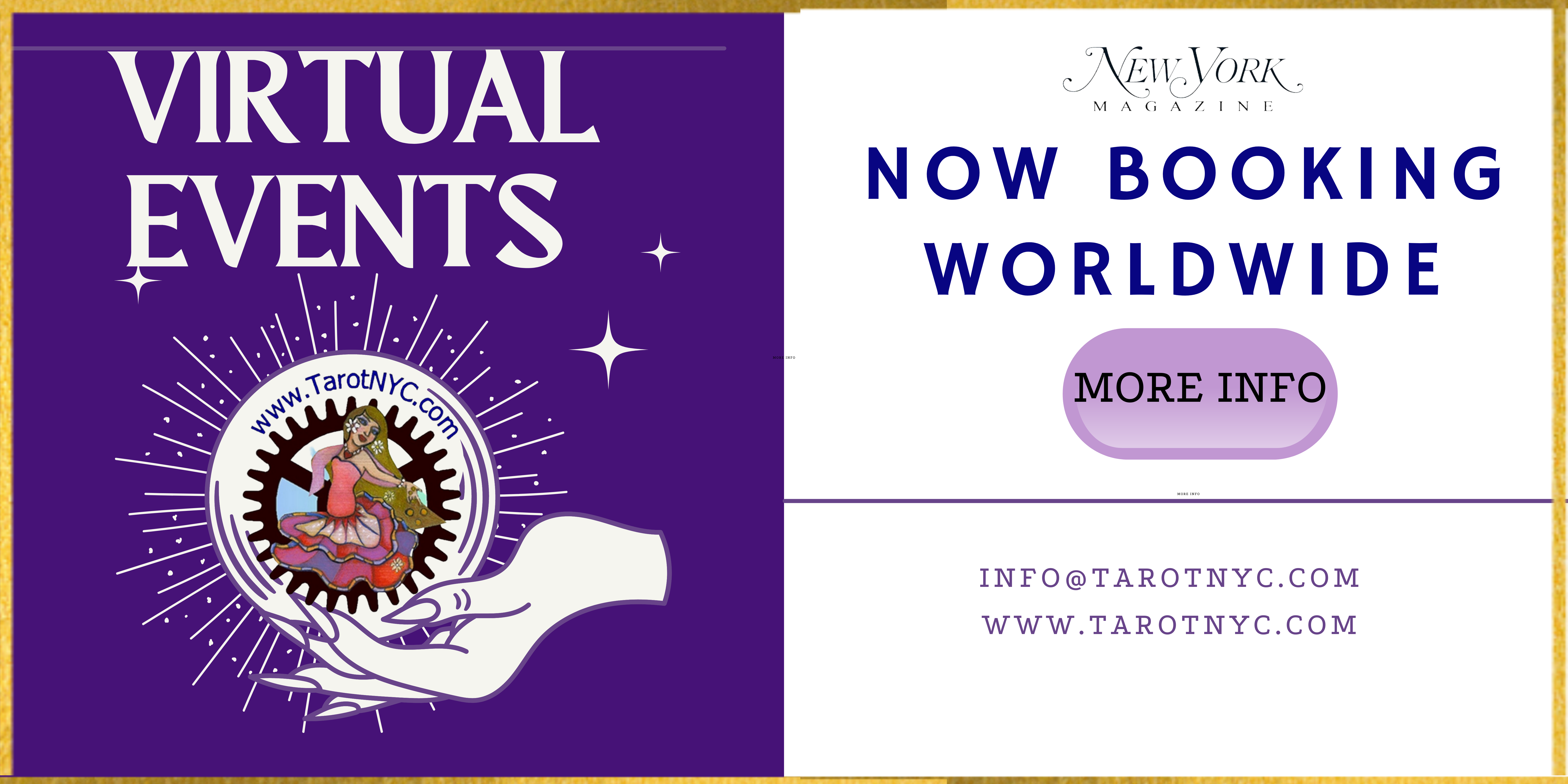 Virtual event Tarot readers banner